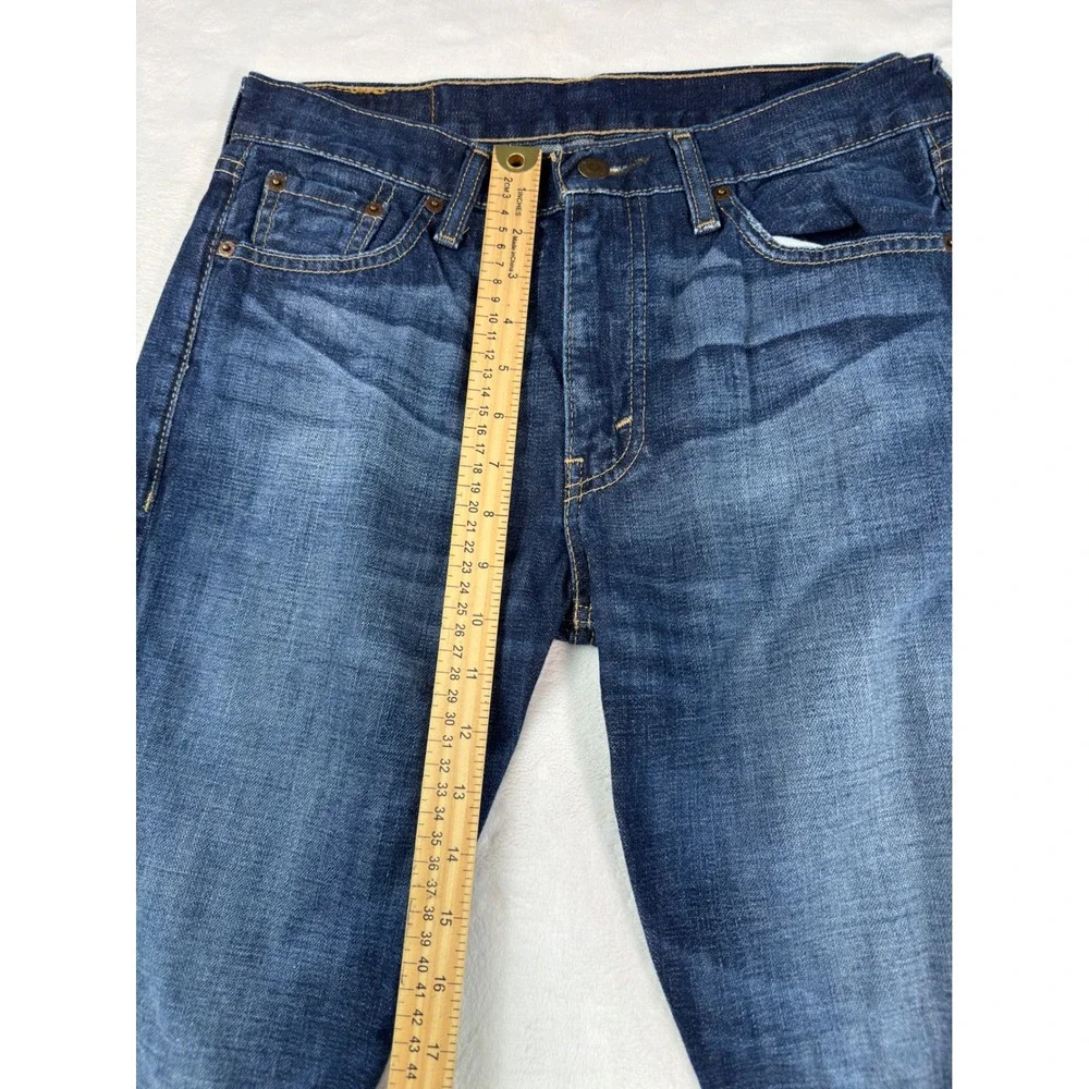 Levis 513 Slim Straight Jeans Mens 30x30 Dark Wash Blue Denim 08513-0242
